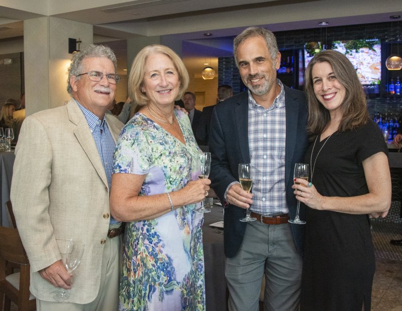 Rehoboth Beach Historical Society supporters and dinner guests gathered for a photo during the fundraiser are (l-r) John and Meg Collins, Mike Kardos, and Katie Pierce.